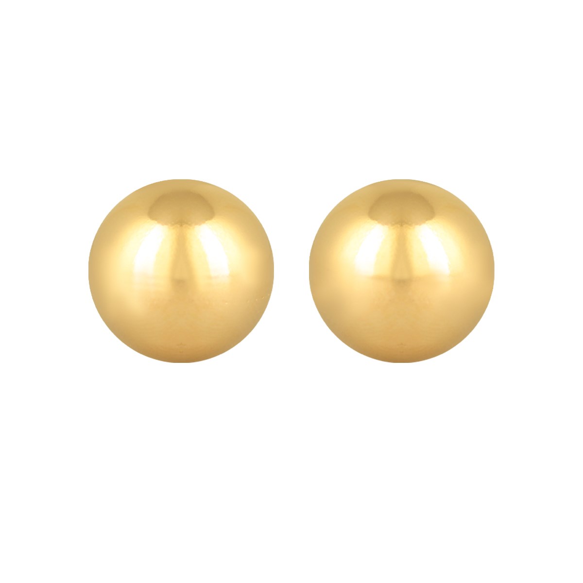 Boucle d'oreille plaque or boule pleine