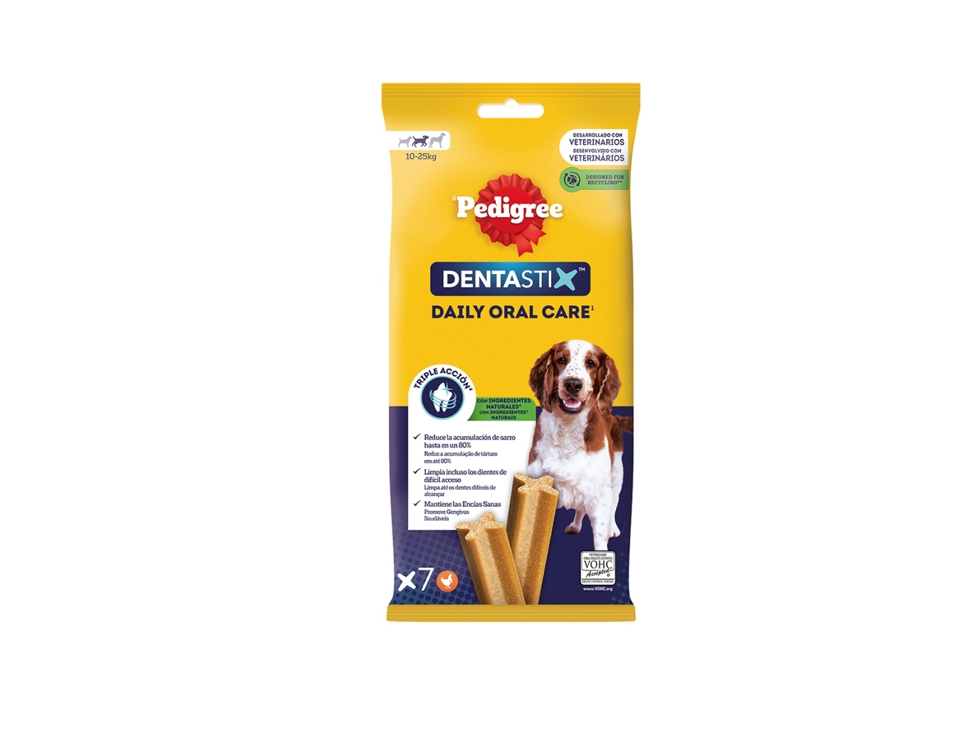 SNACKS PARA CÃO DENTASTIX PEDIGREE 180G 7 UNIDADES