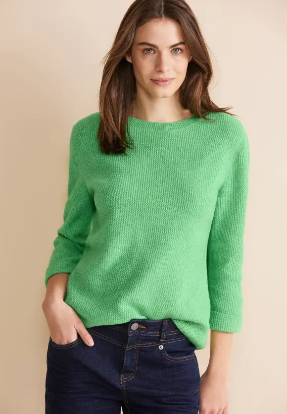 Melange Strickpullover - light spring green mel.