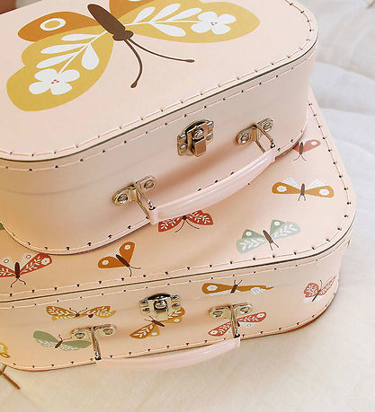A Little Lovely Company Kufferts?t - 2 stk. - Butterflies