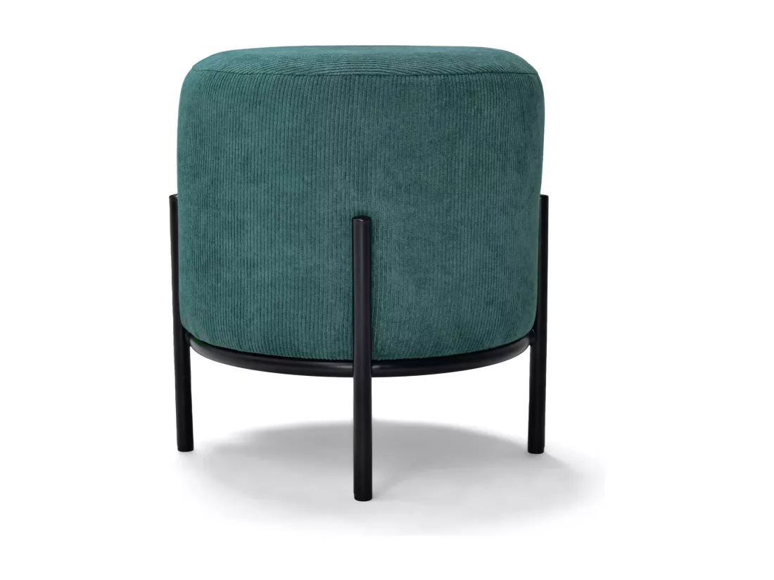 BONN VELVET - Petit pouf rond en velours côtelé