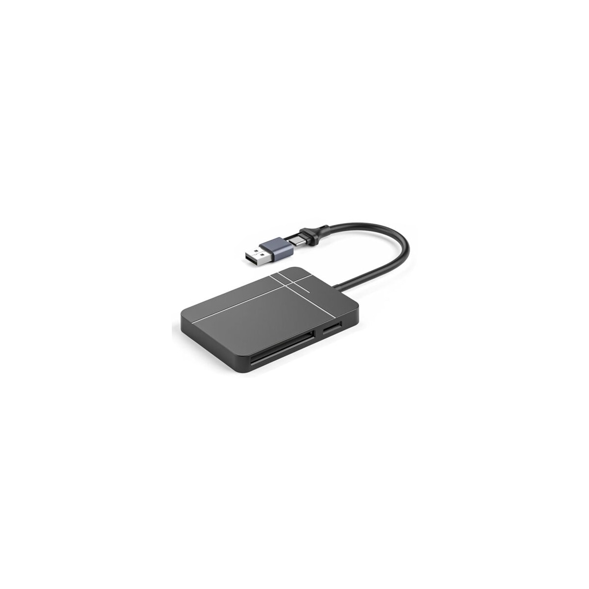 NÖRDIC USB-A 3.1, USB-C-kortleser 4 spor CF, SD 4.0, MicroSD 4.0, MS UHS-II