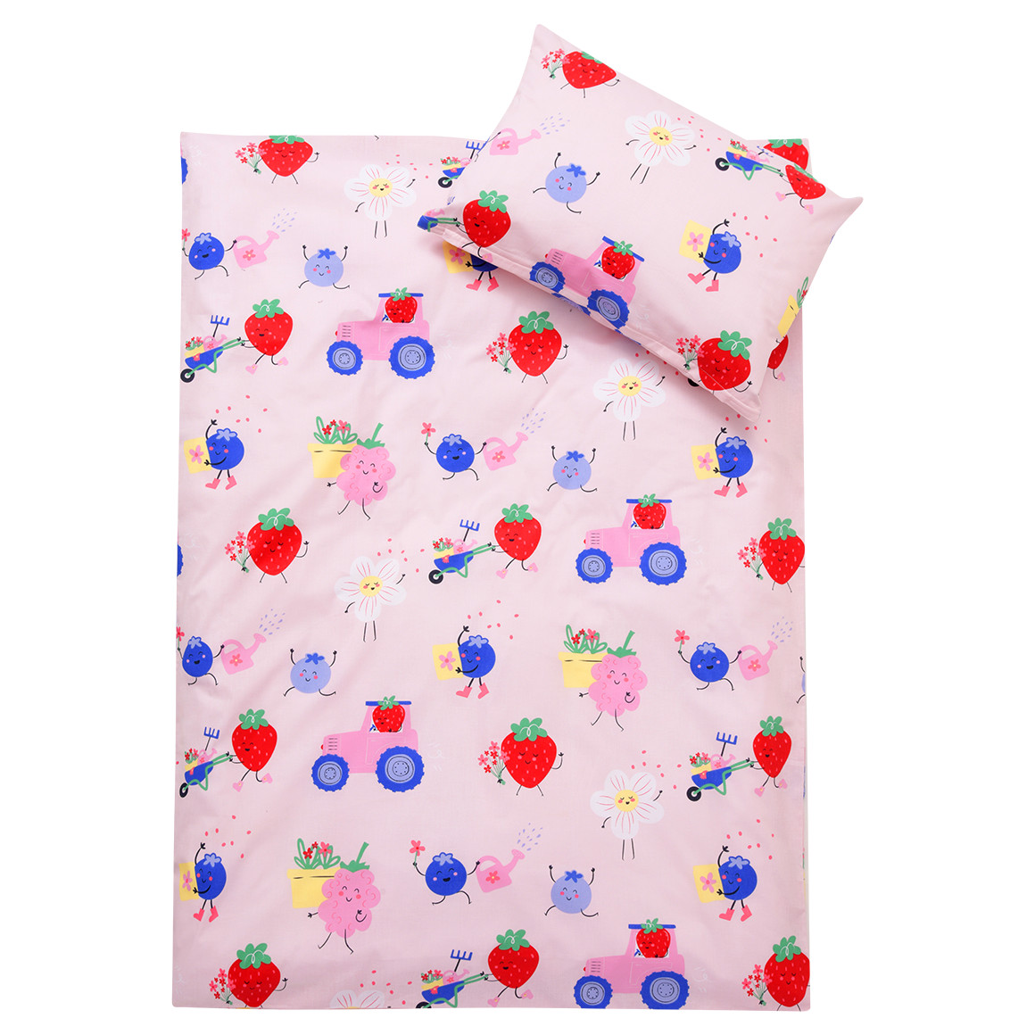 Topomini Renforcé Kinder Bettwäsche 100x135 cm rosa