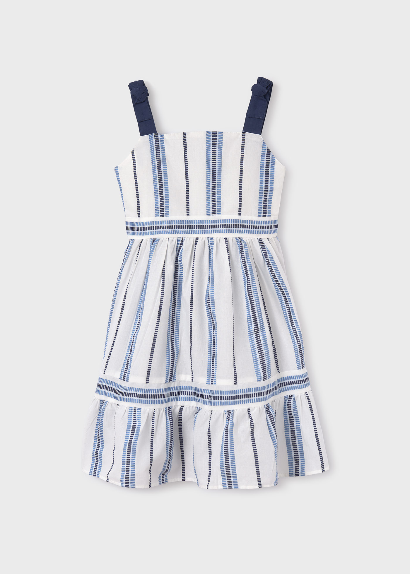 vestido listrado para meninas