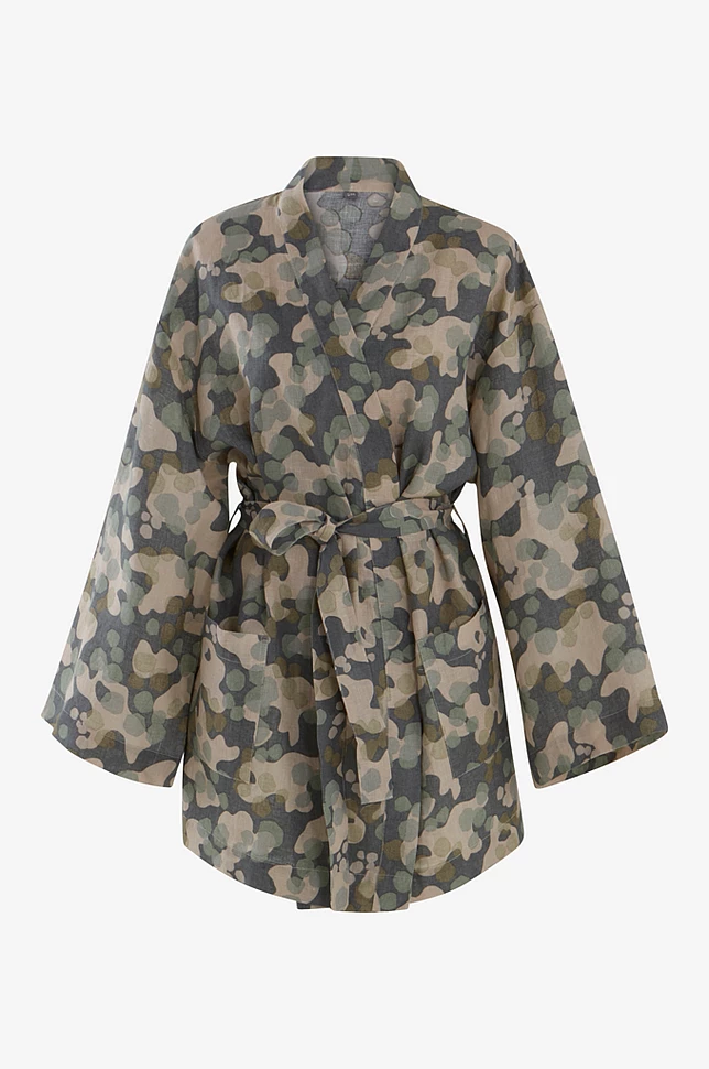 CARA kort kimono i lin