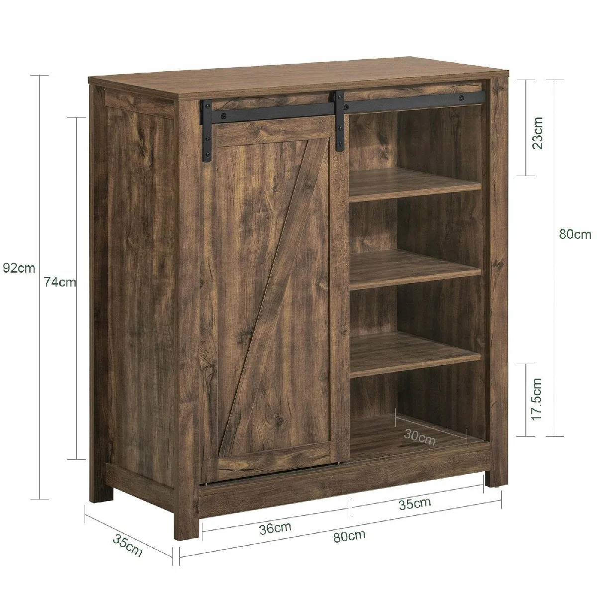 SoBuy Commode à chaussures avec porte coulissante