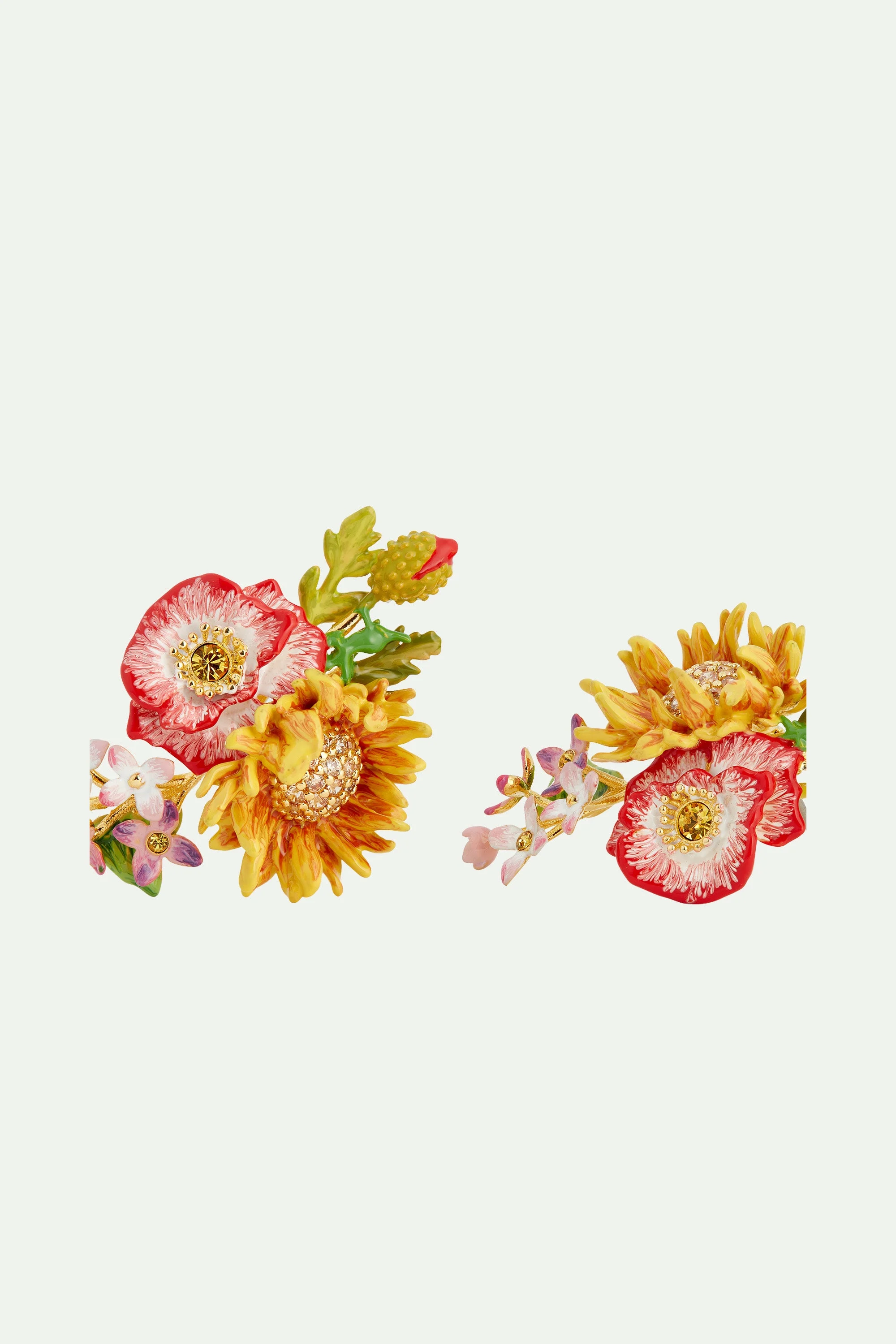 Boucles d'oreilles fleurs des champs | Multicolore