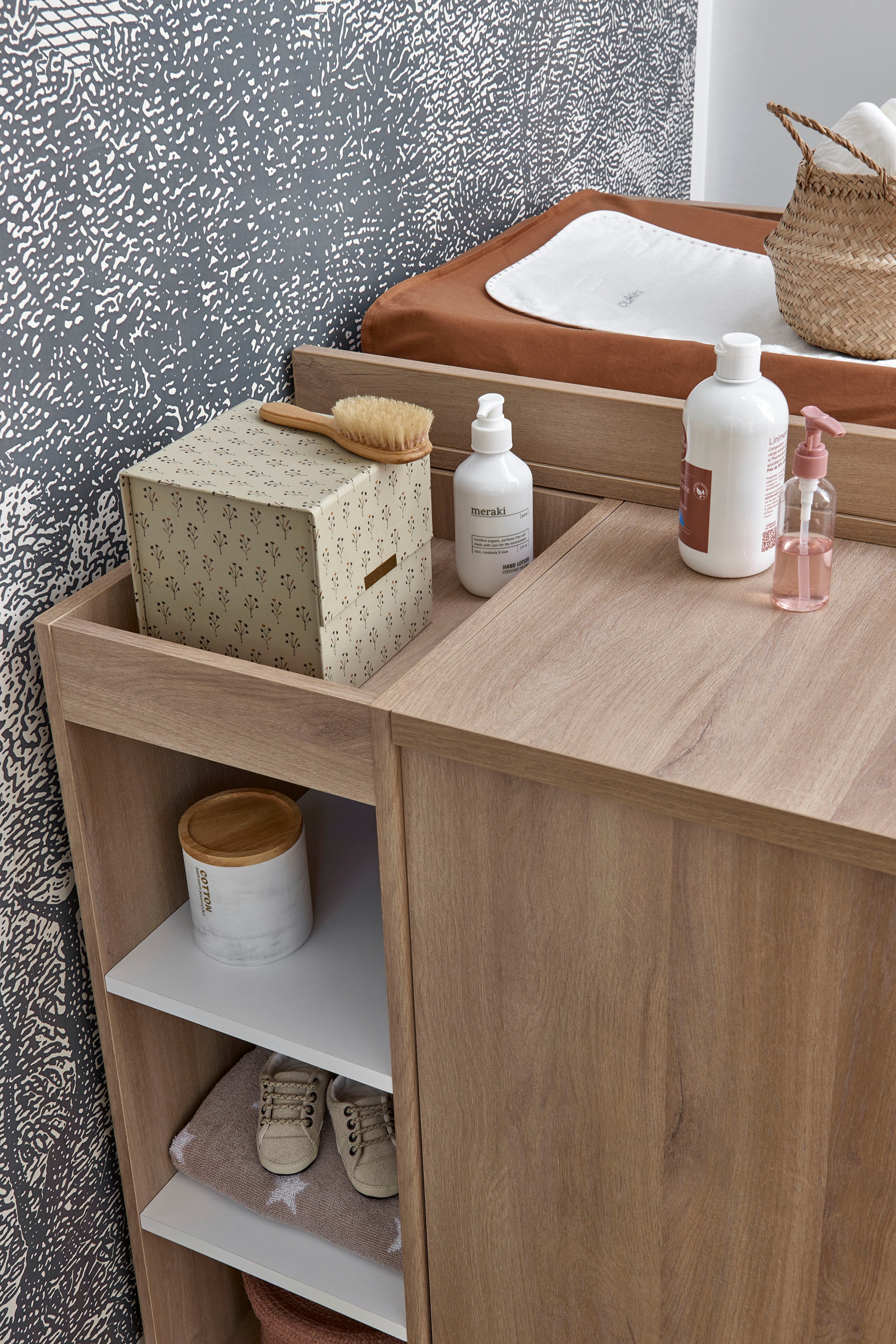 Galipette Babyzimmer-Komplettset »Sasha« Set, Bett, Wickelablage, Kleiderschrank, Kommode und kleines Bücherregal, 5 Stk. tlg.