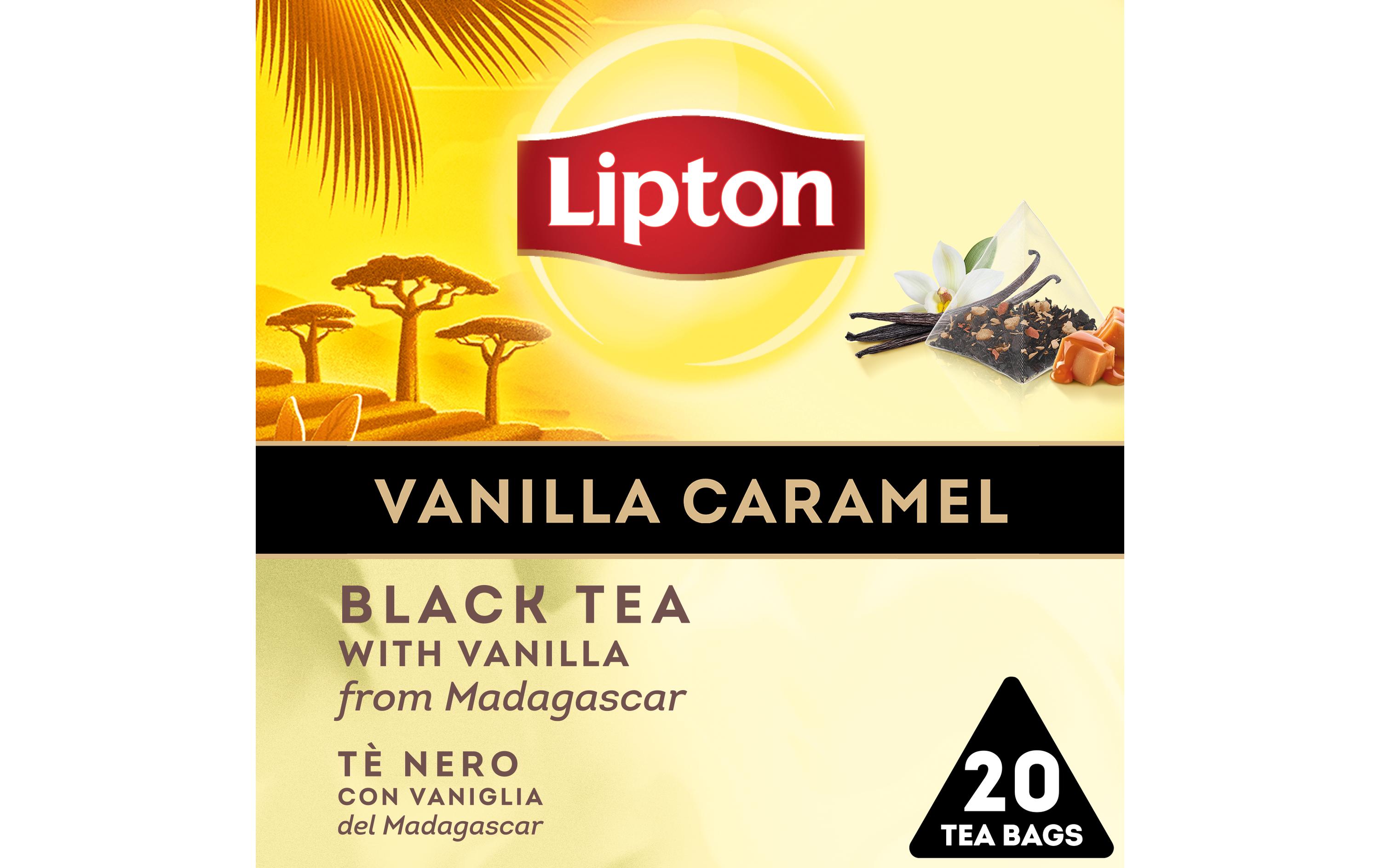 Teebeutel Schwarztee Vanilla Caramel 20 StückTee mit Vanille aus Madagaskar und Karamellflocken