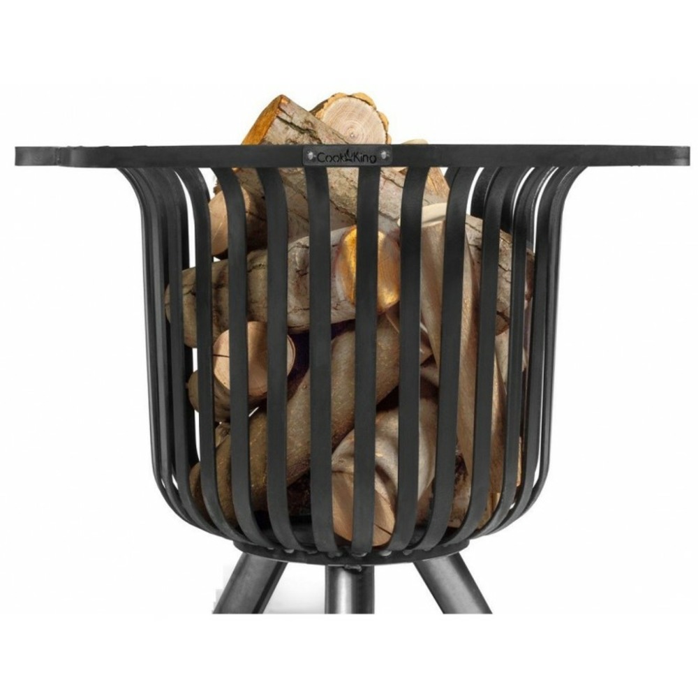 Chauffe terrasse, braséro en acier noir verona ø 60 cm