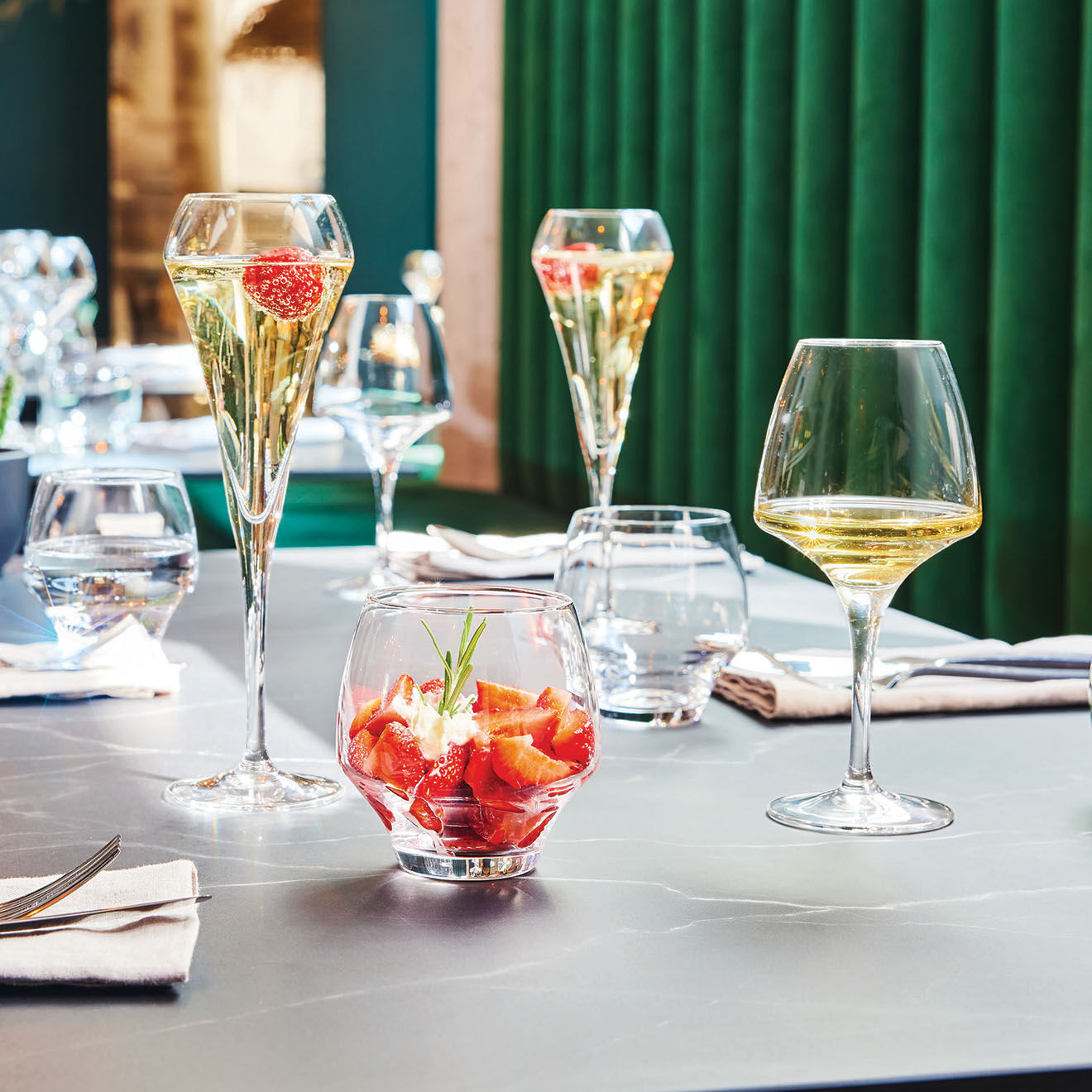 Chef & Sommelier Set 12 verres à pied Open Up + carafe transparents