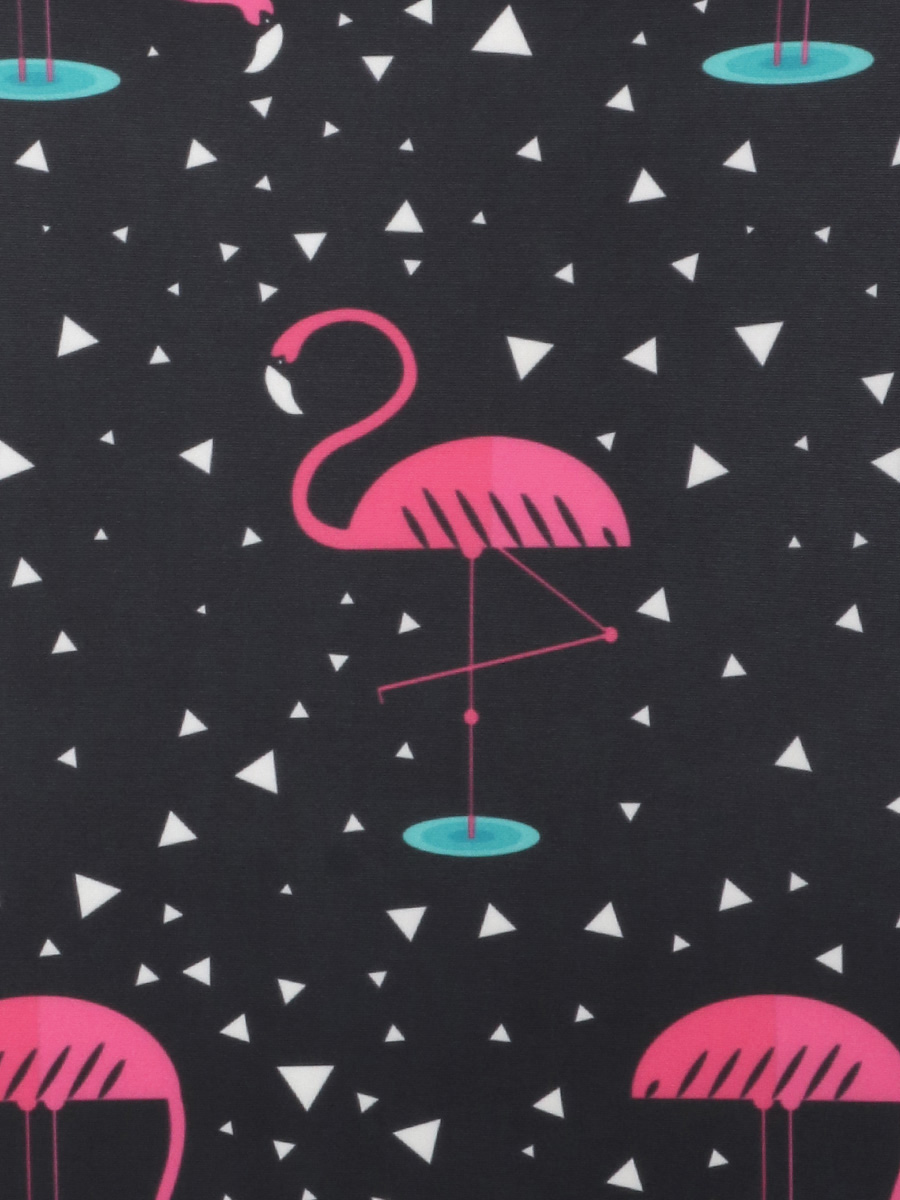 Housse de valise Periea Black with Pink Flamingos XL