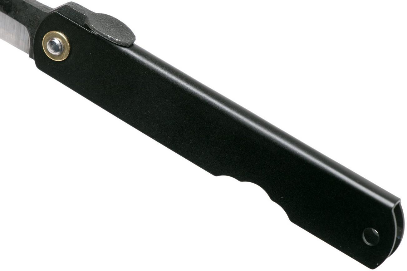 Higonokami zakmes 7,3 cm HIGOCBB, Blue paper steel, Matte Black Steel