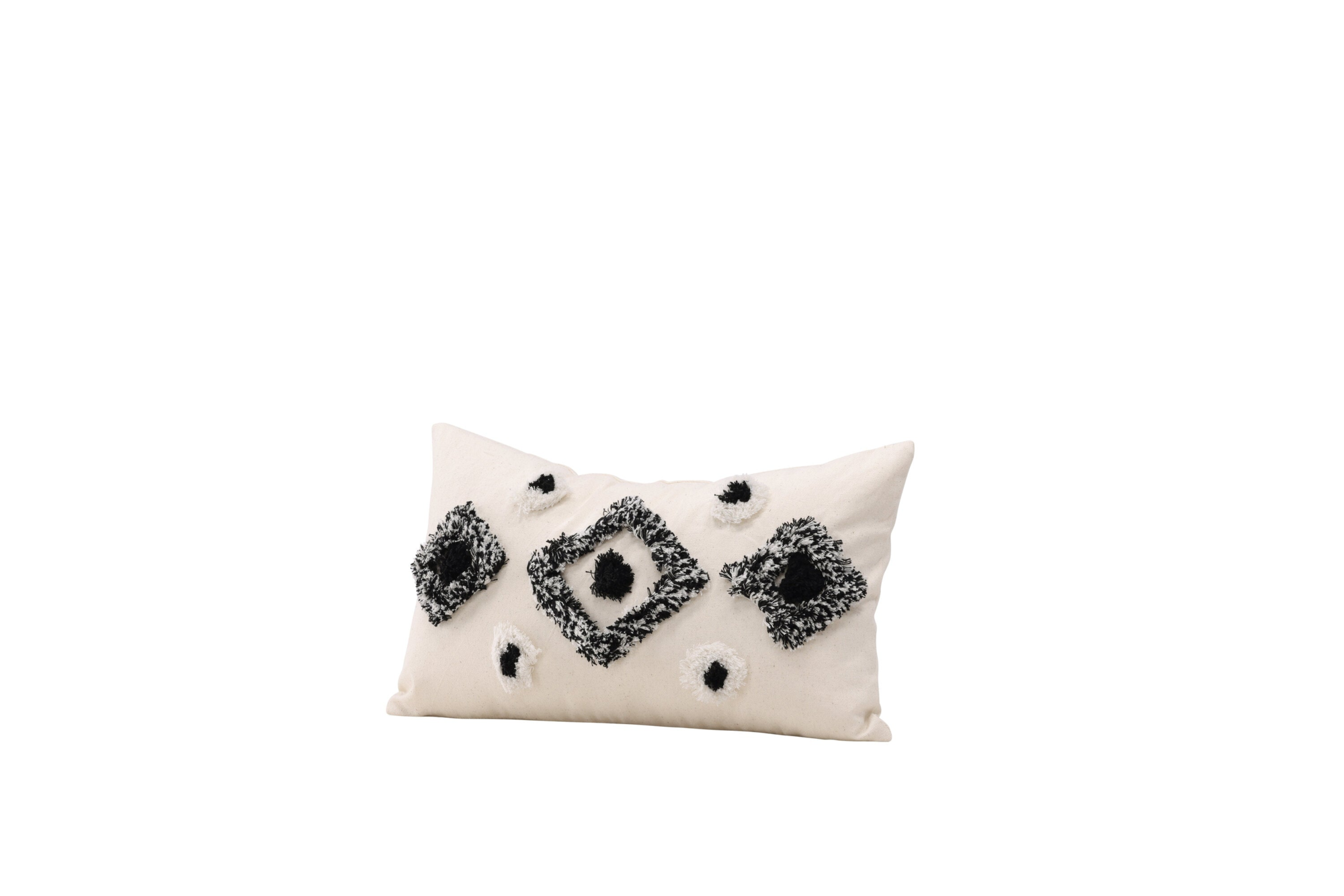 Nuta Kussenhoes 30x50cm - Zwart/wit