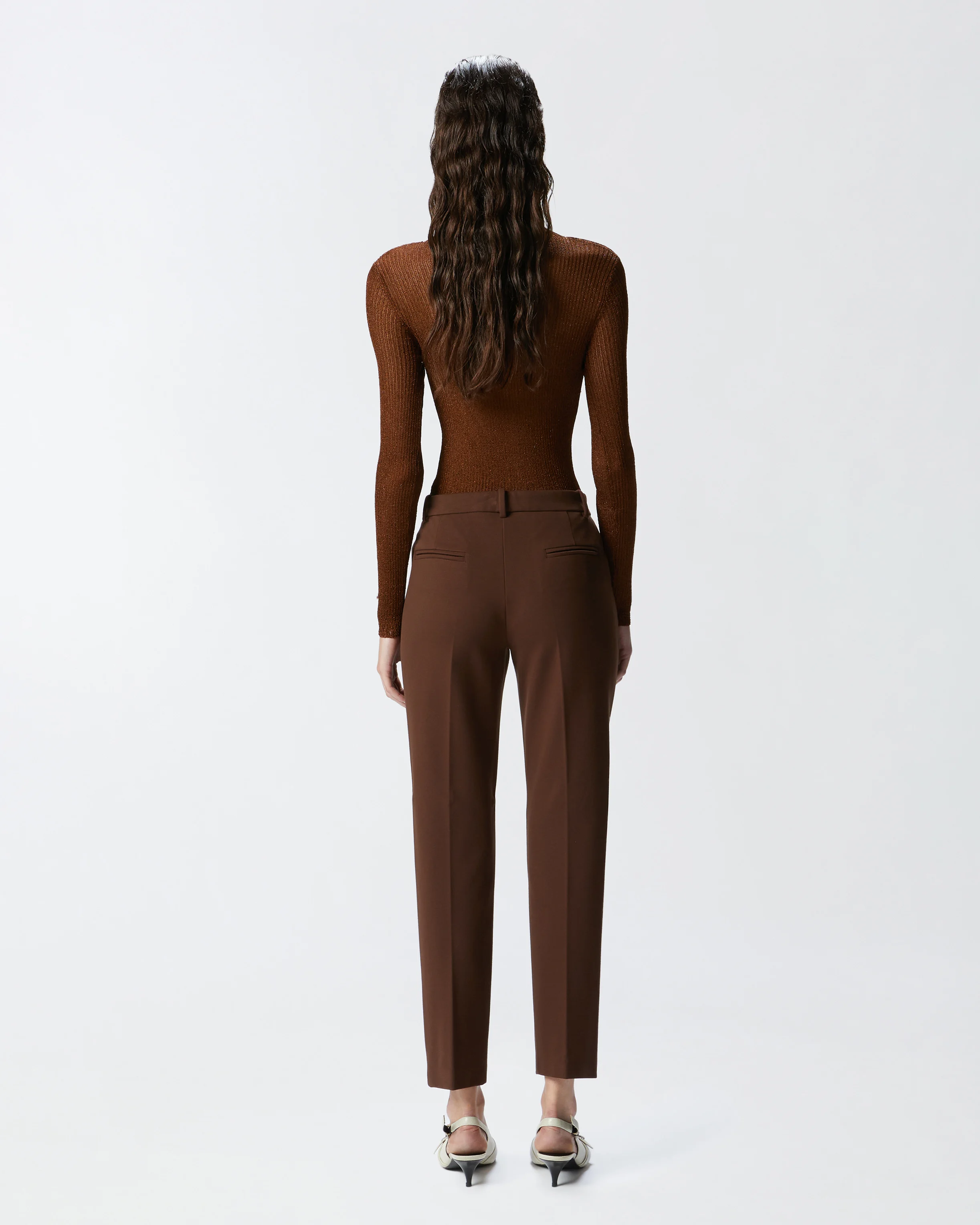 Pantalon cigarette | Marron