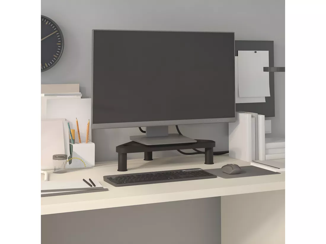 Support de moniteur d'angle Noir 49x28x10,5 cm