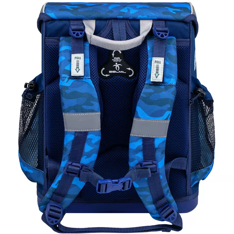 Belmil Schulranzen Mini Fit Schulranzen Set 5-teilig mit Brustgurt Alpha Wolf