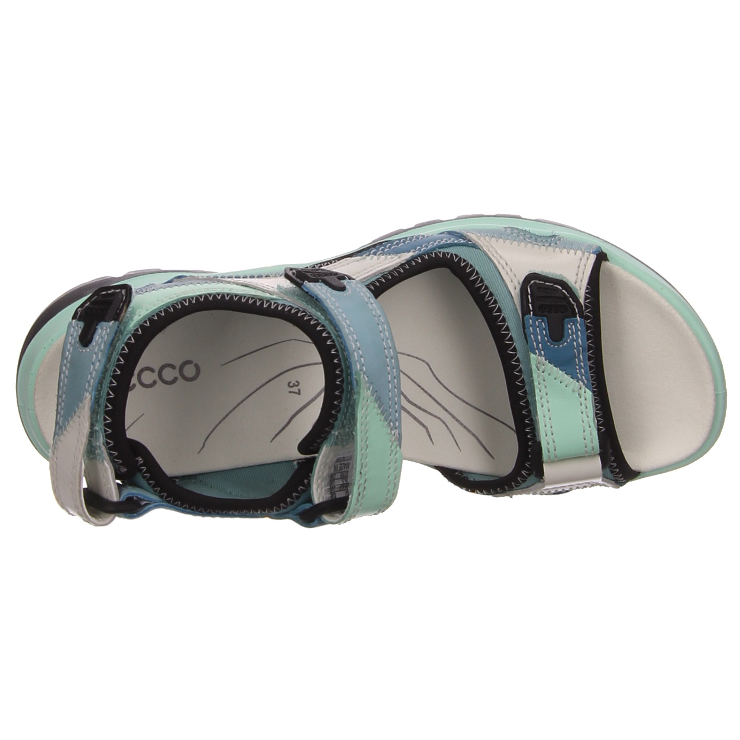 Ecco Damensandalette mutli blau