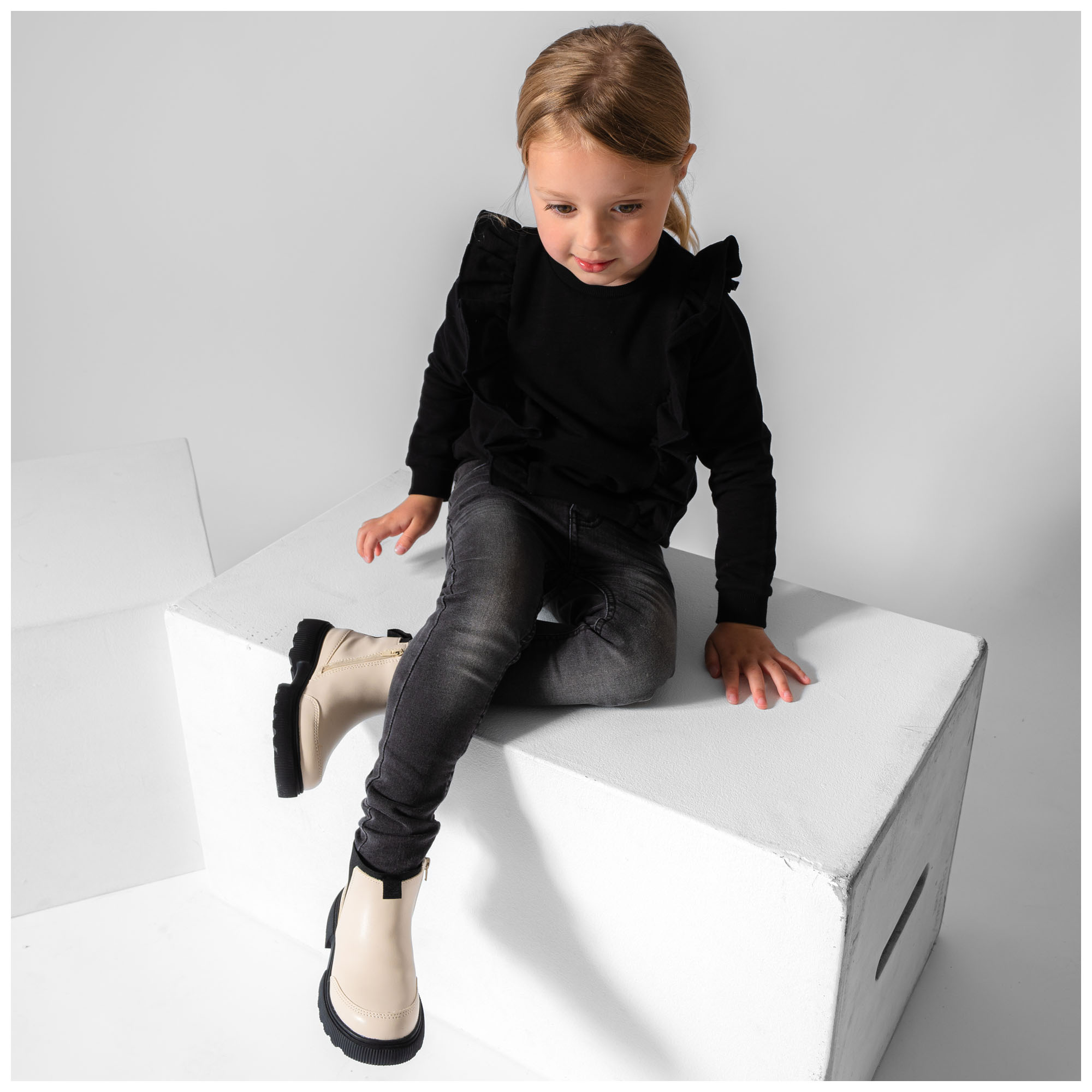 Prénatal peuter broek  effen grijs