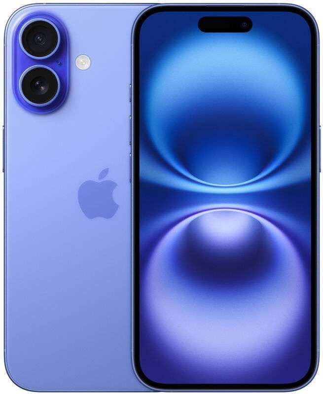 Apple - iPhone 16 - Smartphone - Blauw - 256 GB - 6,1 inch