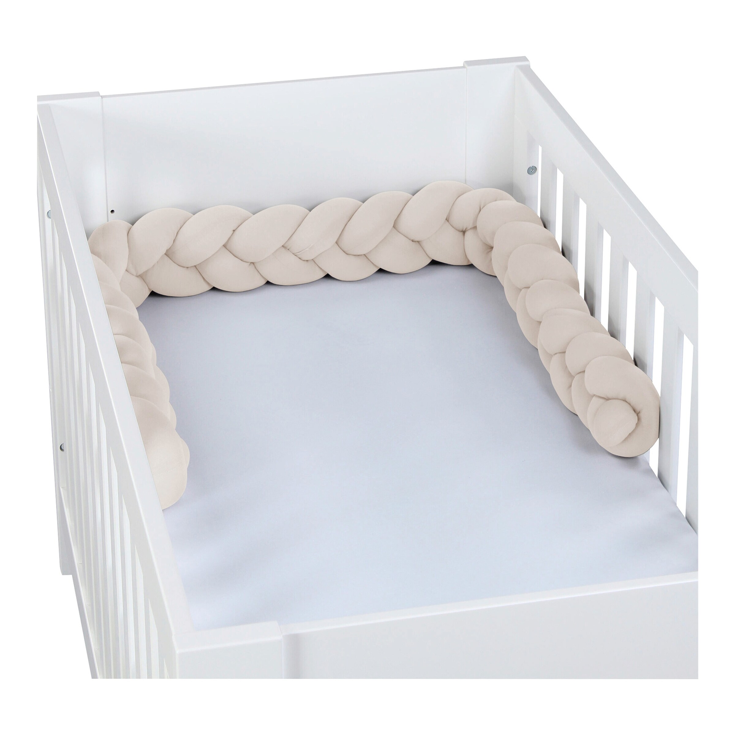 babybay® Nestchenschlange Jersey geflochten 200 cm creme