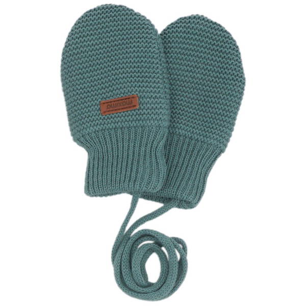 maximomaximo   GOTS Strick Baby Fausthandschuhe darkjade 3M