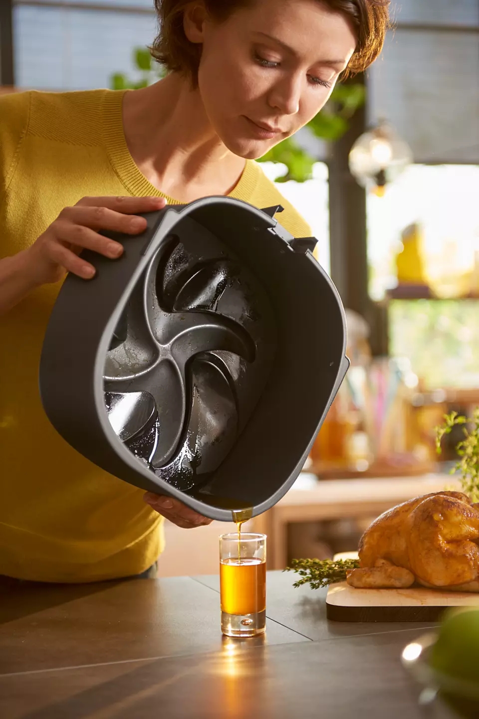 Fritadeira sem óleo Premium XXL com tecnologia de remoção de gordura