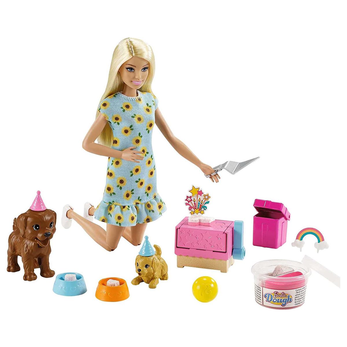 Mattel GXV75 - Barbie - Spielset mit Puppe und Knete, Hündchenparty