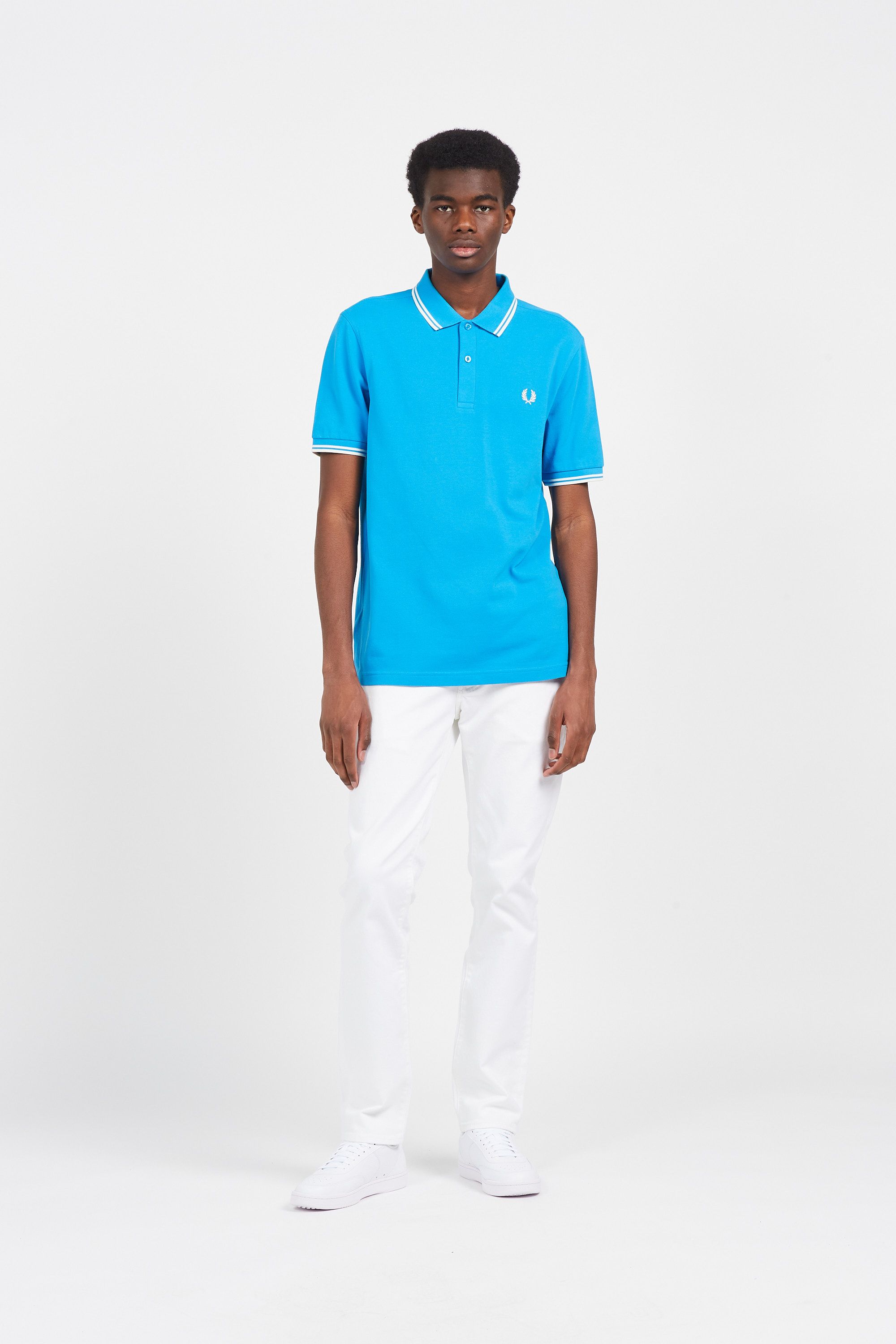 FRED PERRY Polo TWIN TIPPED Bleu