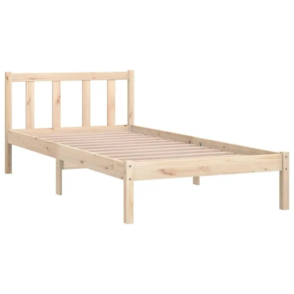 vidaXL - Bed frame - Bruin - Grenenhout - 90 x 200 cm