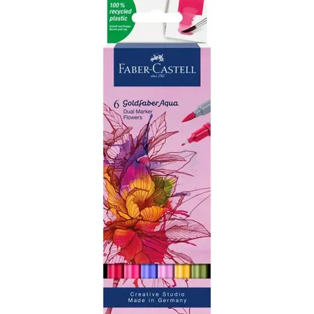 Faber-Castell Goldfaber Aqua Dual Marker 6er Etui Blumen