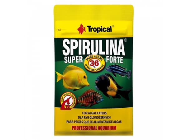 Tropical Super Spirulina Forte, Akvariefisk, Tørr fiskemat, Flak, Vitamin A, Vitamin C, Vitamin D3, Vitamin E, Kopper, Jod, Strykejern, Mangan, Zink,