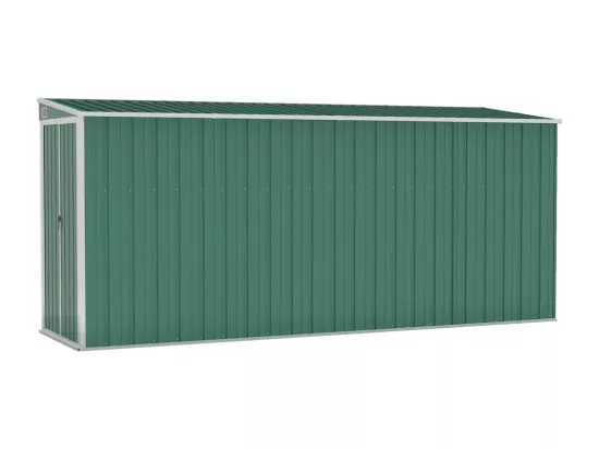 Abri de jardin mural Vert 118x382x178 cm Acier galvanisé