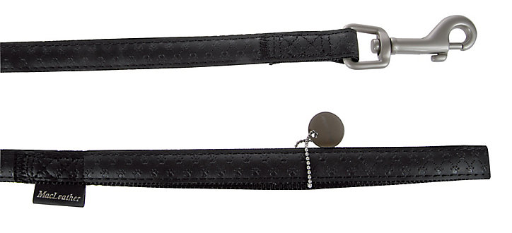 Laisse Mc Leather 10mm L.1,2 m noir