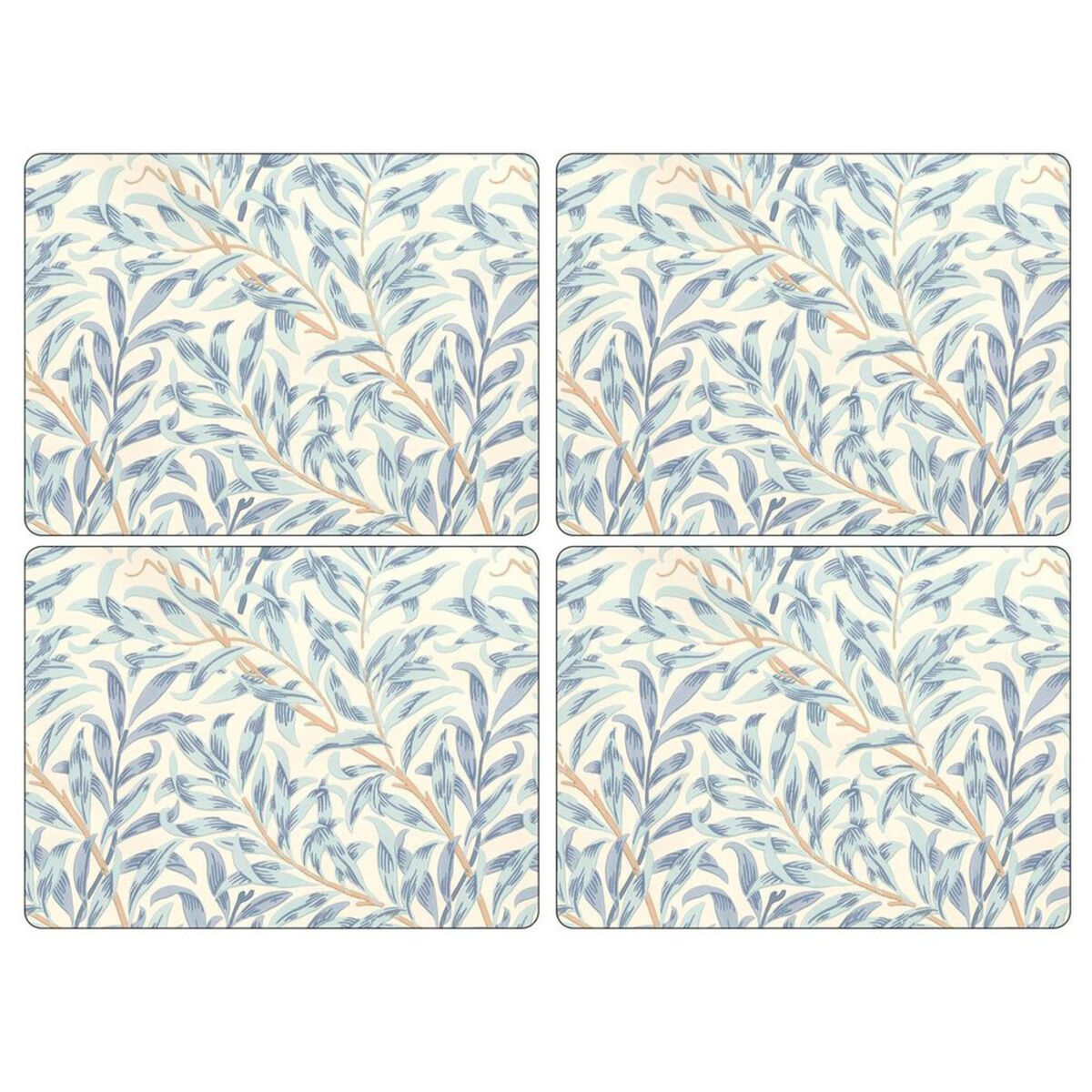 Willow Morris Blå Kuvertbrikke 4-pack