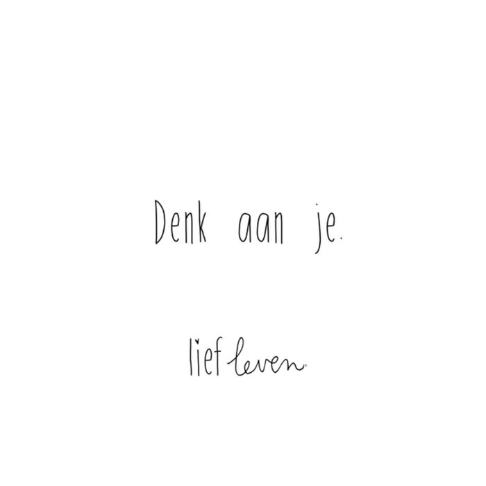 Lief Leven | Denken aan kaart  | Denk aan je
