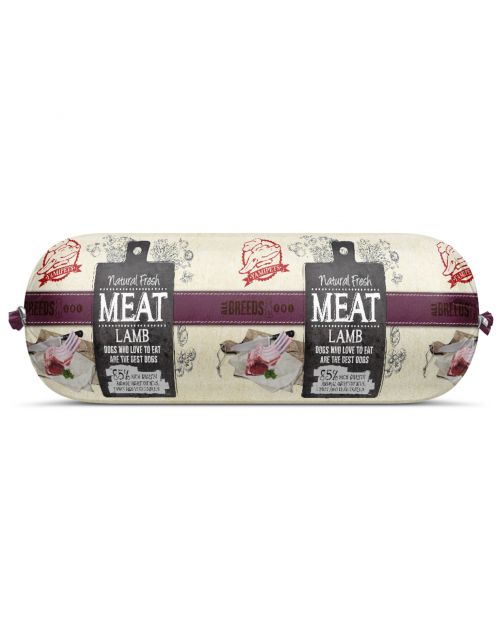 Natural Fresh Meat All Breeds Dog Worst Lam - Hondenvoer