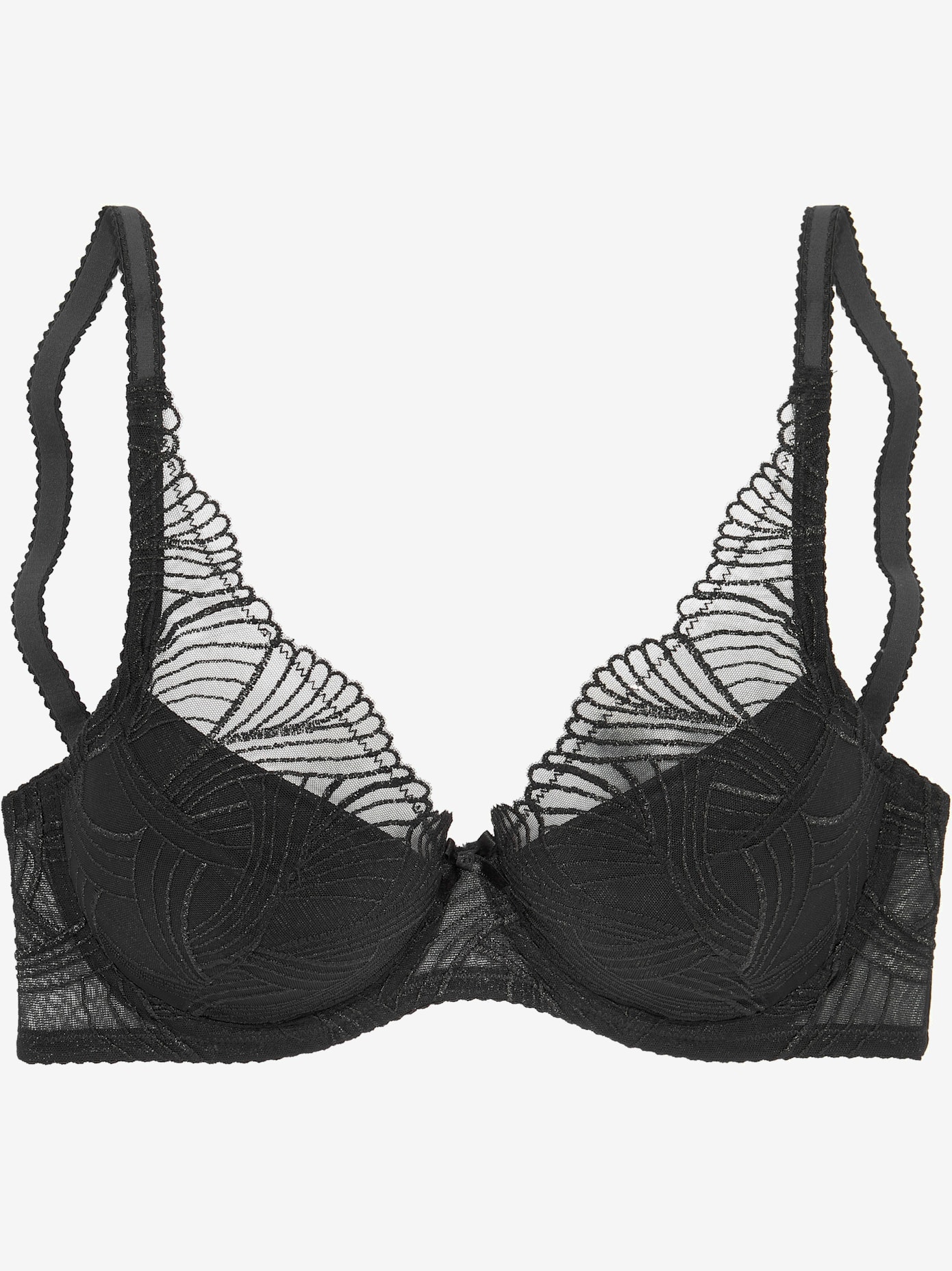 Soutien-gorge à coques tendance avec petit nœud décoratif au centre devant
