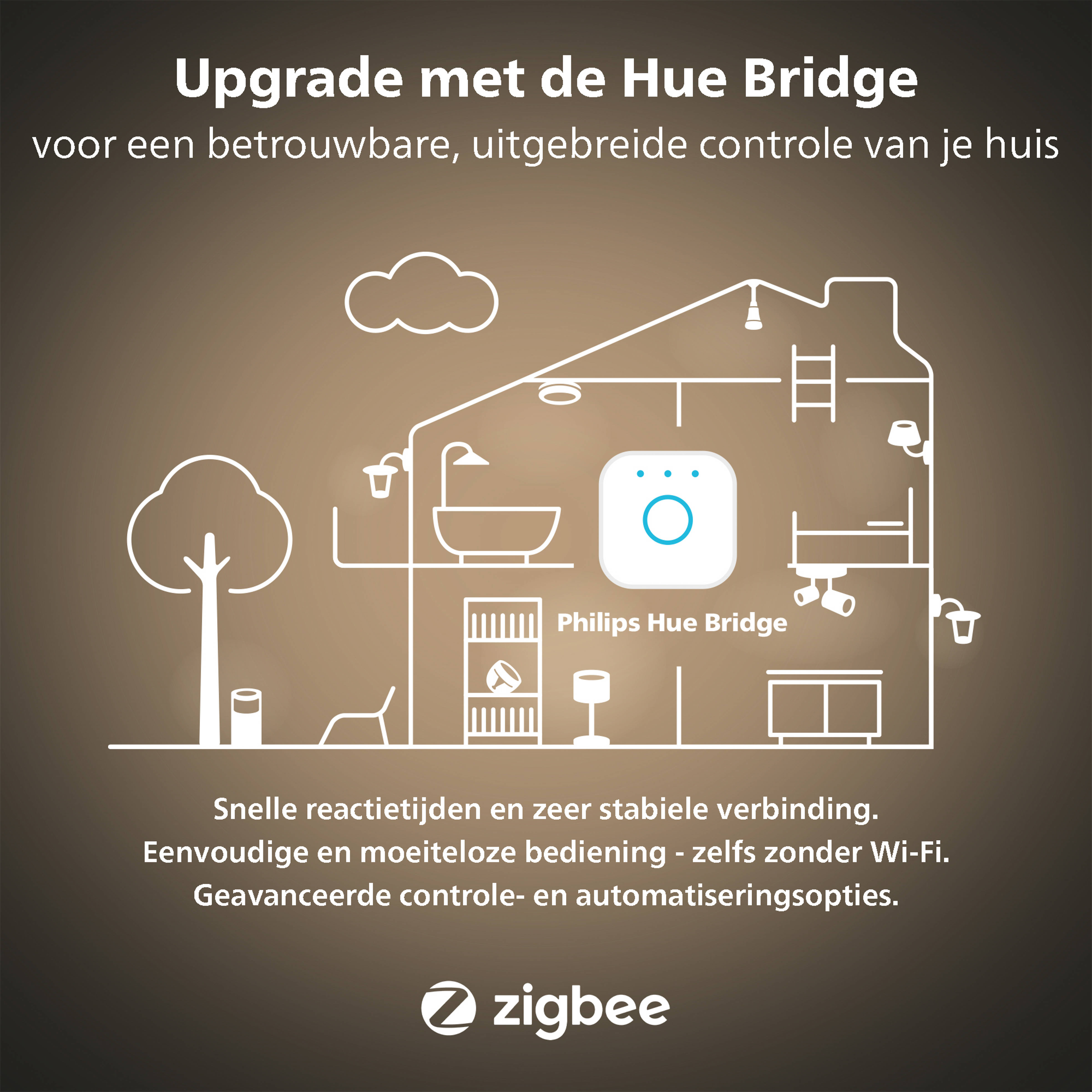 Philips Hue starterkit - warmwit licht - 3 lampen - E27 - 1100lm - 1 dimmer switch