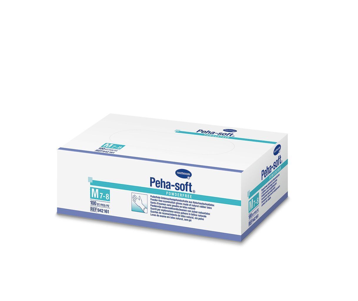 Peha-soft® powderfree aus Latex Untersuchungshandschuhe Gr. M 7 - 8