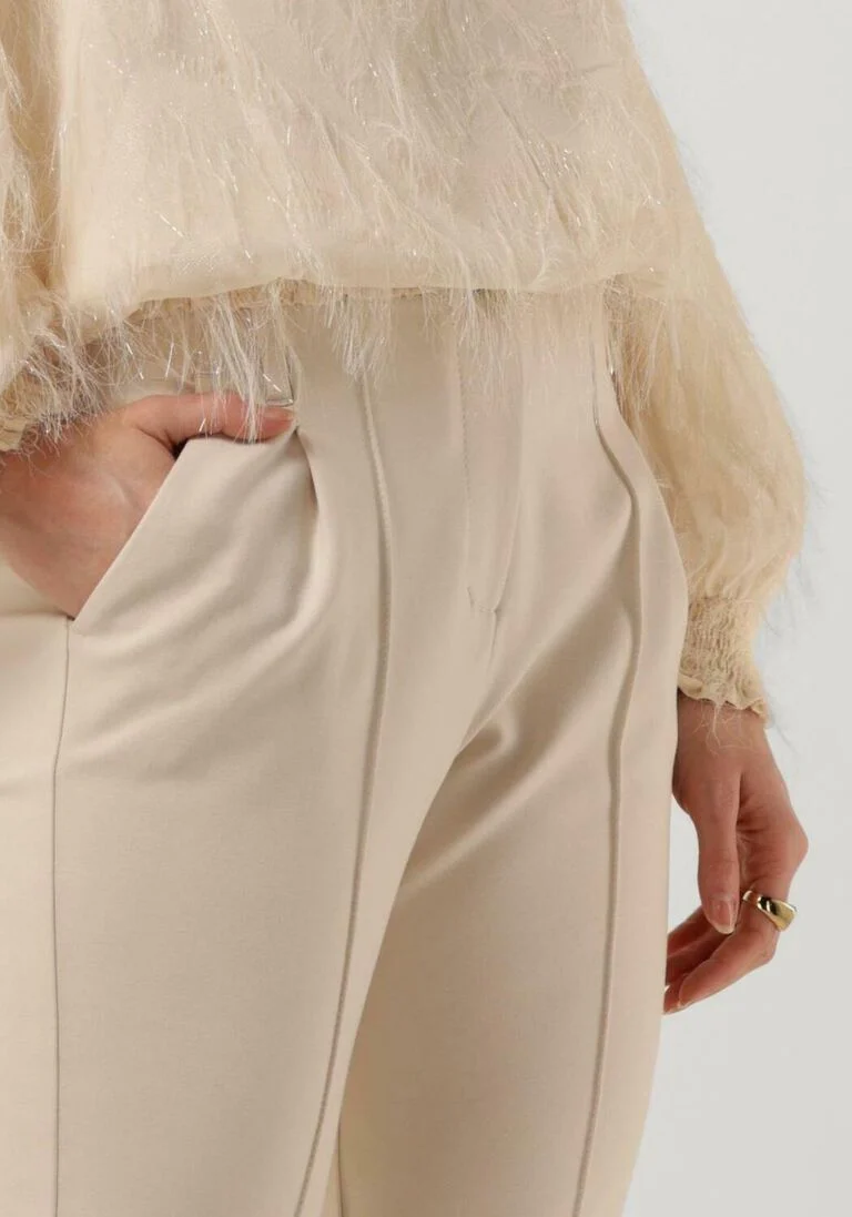 SUMMUM witte summum flared broek trousers punto milano