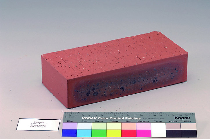 Brique pleine terre cuite terre de rose 10,5 x 22 x 5,4 cm