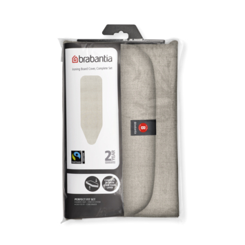 Brabantia strijkplankhoes B Denim Grey katoen 124 x 38 cm complete set