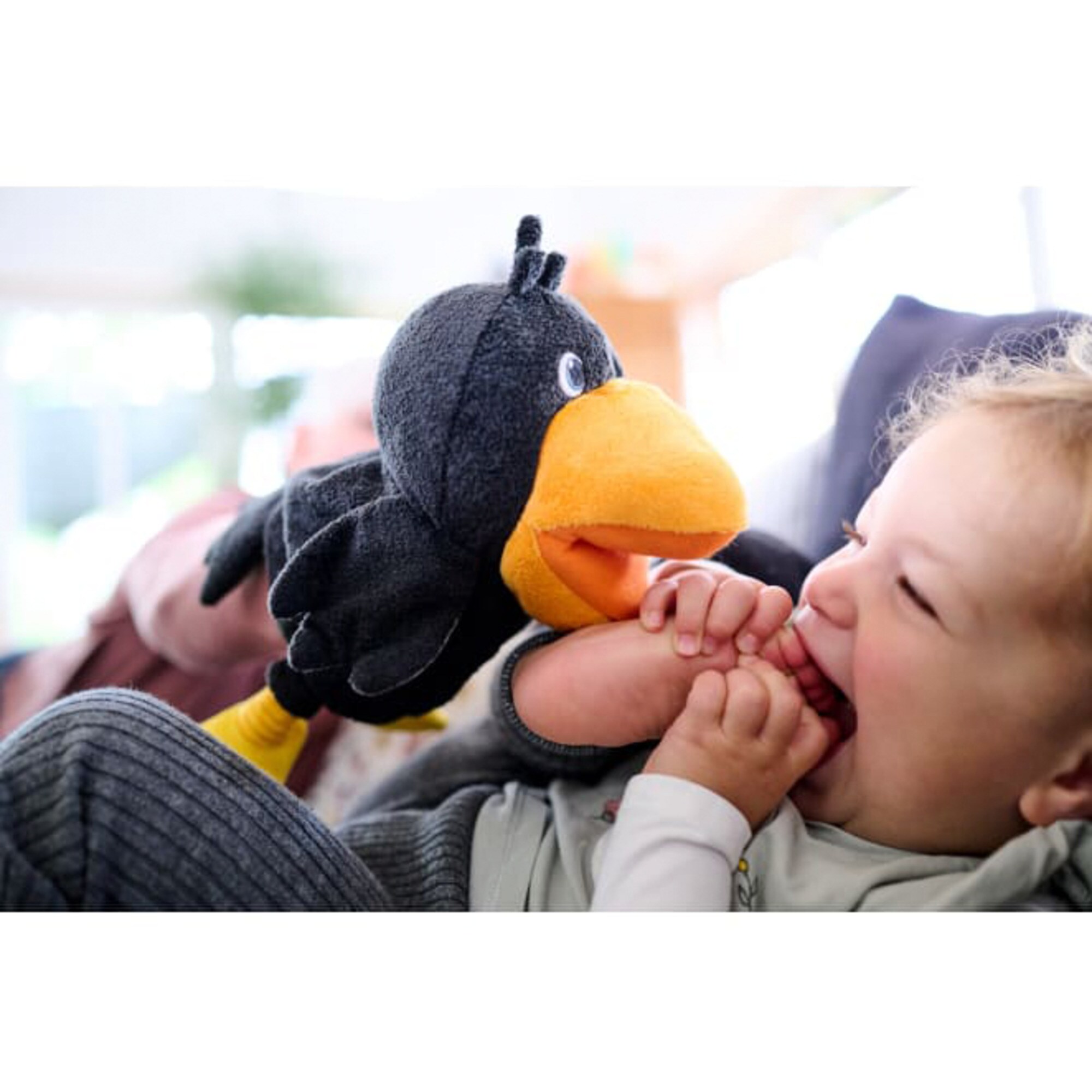 HABA Spielfigur Handpuppe Rabe Theo