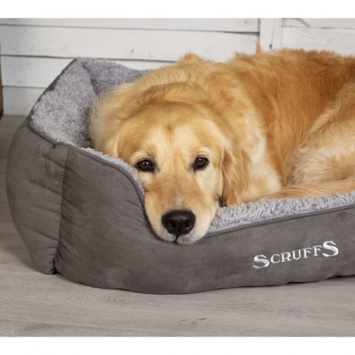 Cama cinza para animais de estimação