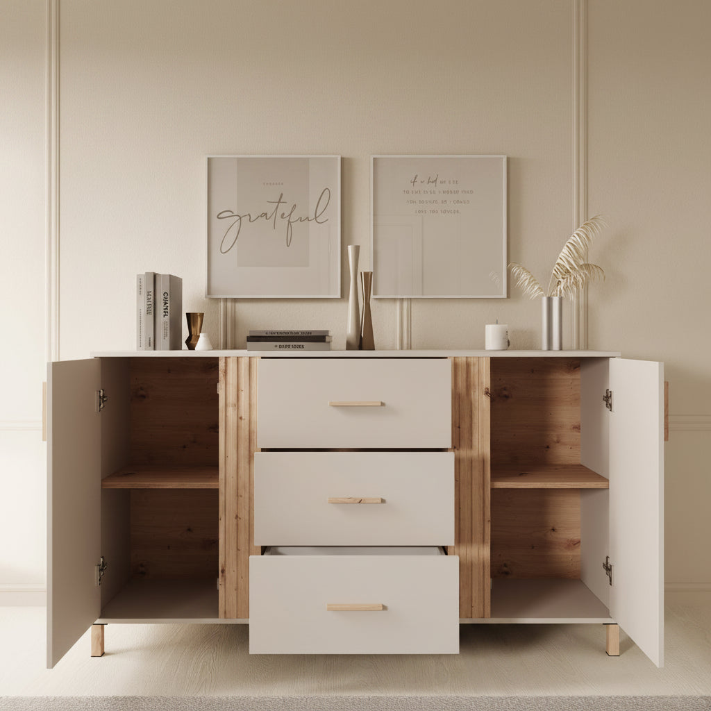 Bahia - Dressoir - Beige - 163x40x90 cm