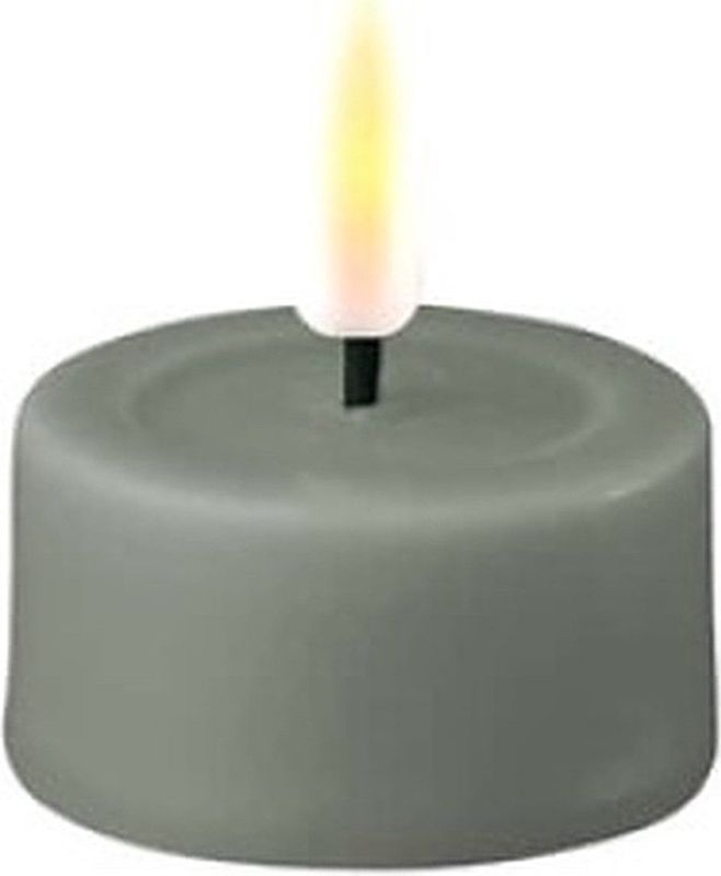 Deluxe Homeart - LED Theelichtjes Salie Groen 4.1x4,5cm (2 stuks)