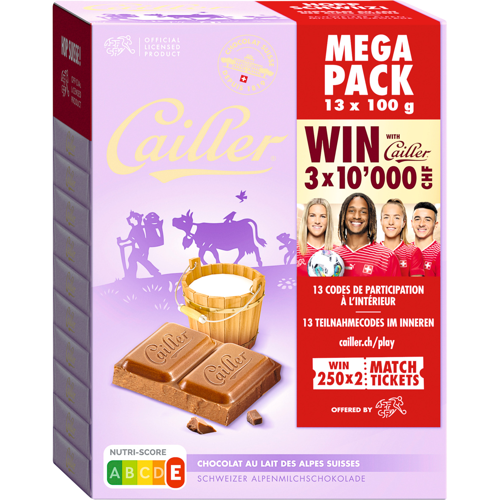 Cailler Mega-Pack Milch 13 x 100 g