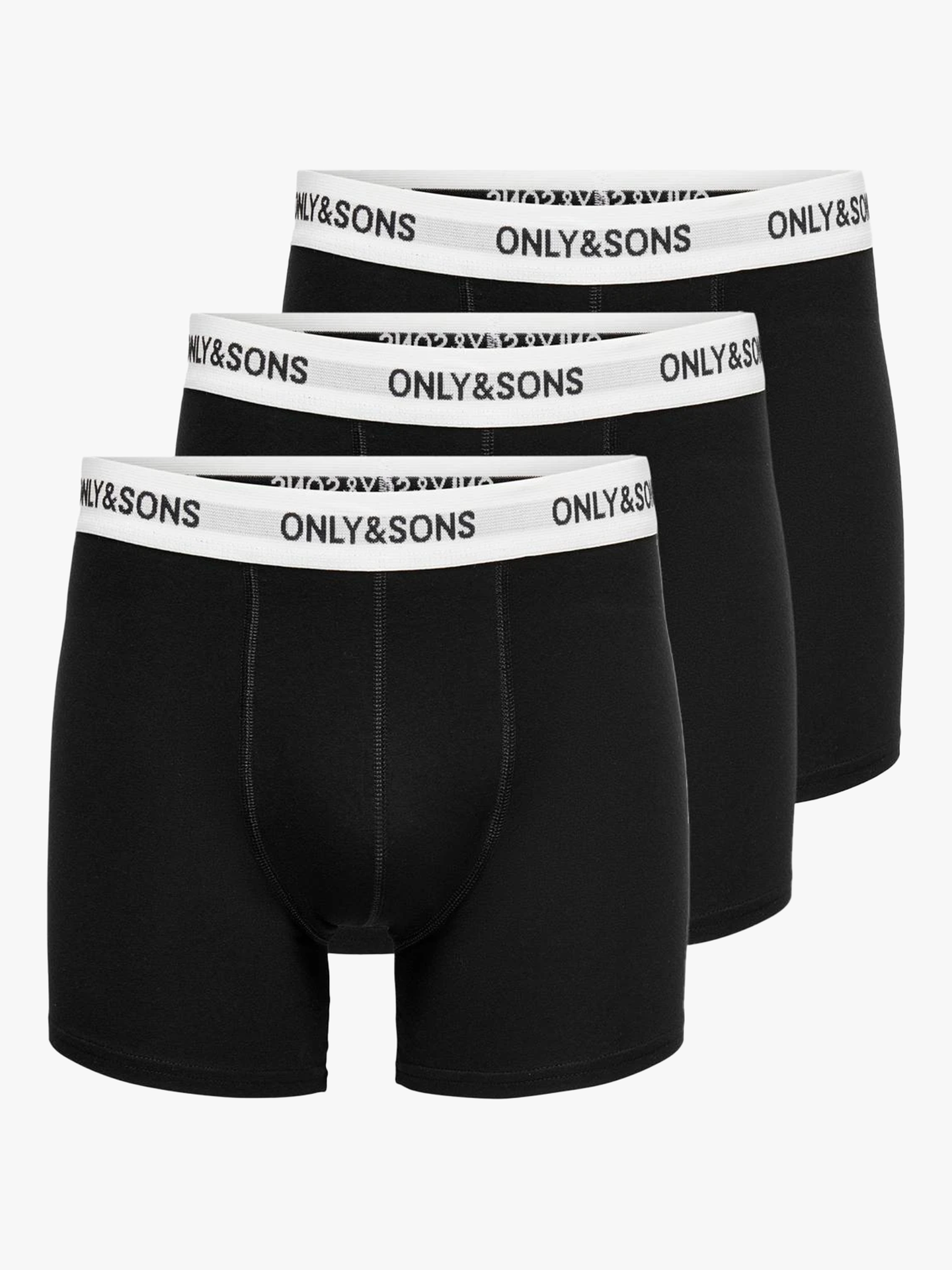 Fitz Solid Black Boxer 3-Pack