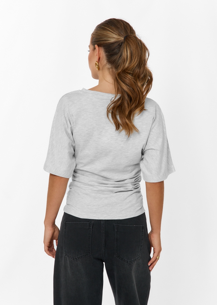 Fleur t-shirt lichtgrijs